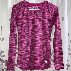 RBX, performance activewear, pink, long-sleeved top, size S/P